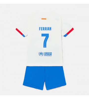 Barcelona Ferran Torres #7 Segunda Equipación Niños 2023-24 Manga Corta (+ Pantalones cortos)